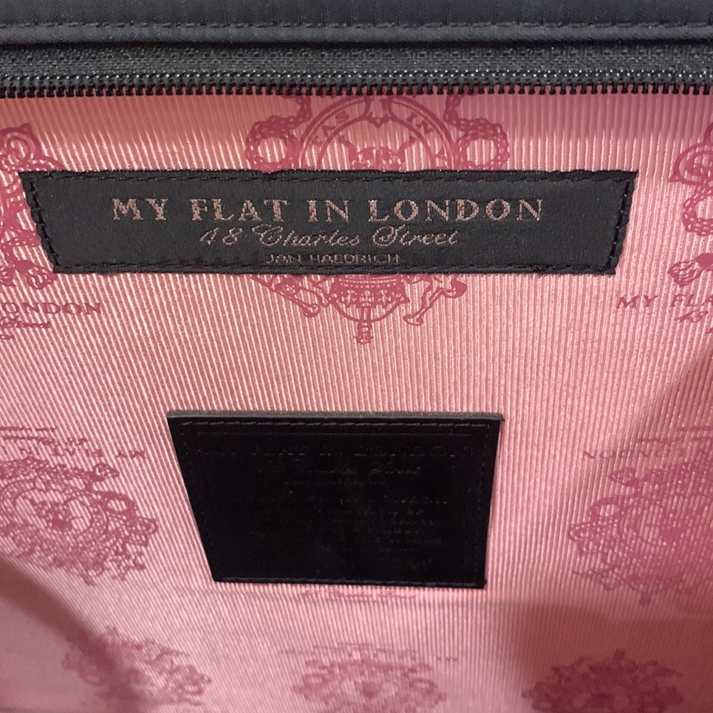 My Flat in London Dog Carrier Tote Purse Black Tan Pearls Fur Crystal Tiara - Picture 6 of 11